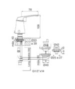 ARIZONA MONOCOMANDO BIDET FV CROMO ( 0189/B1 )