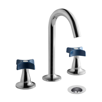 PETALO LAVATORIO AZUL/CROMO FV ( 0207/M3-AC )