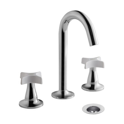 PETALO LAVATORIO BLANCO/CROMO FV ( 0207/M3-BC )