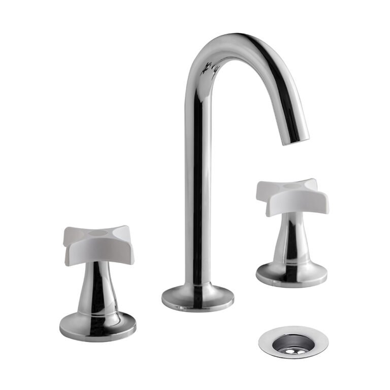 PETALO LAVATORIO BLANCO/CROMO FV ( 0207/M3-BC )