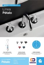 PETALO LAVATORIO BLANCO/CROMO FV ( 0207/M3-BC )
