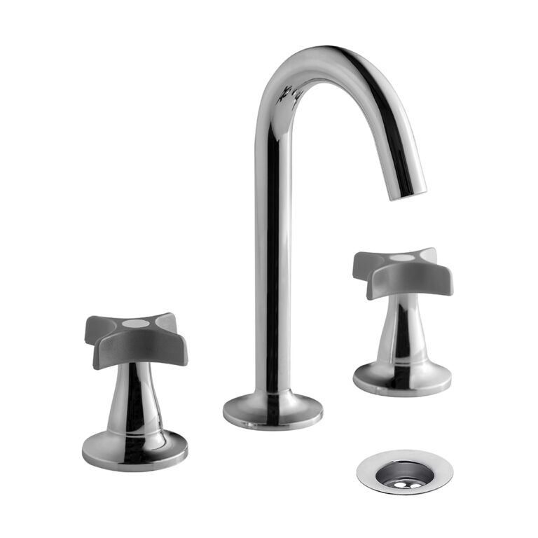 PETALO LAVATORIO GRIS/CROMO FV ( 0207/M3-GC )