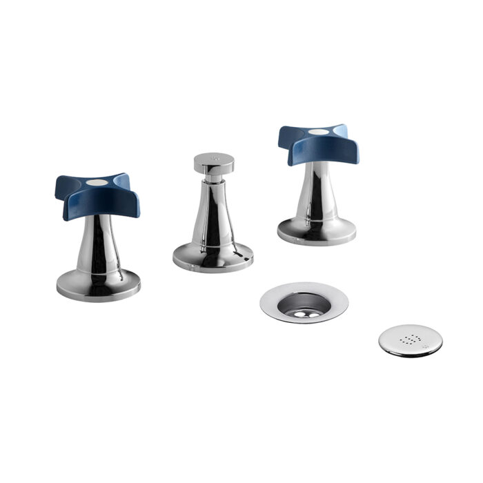 PETALO BIDET AZUL/CROMO FV ( 0295/M3-AC )
