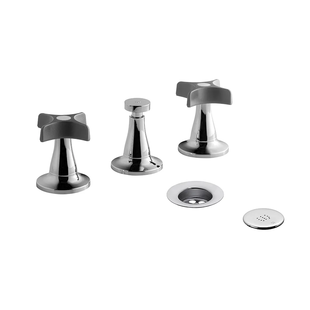 PETALO BIDET GRIS/CROMO FV ( 0295/M3-GC )