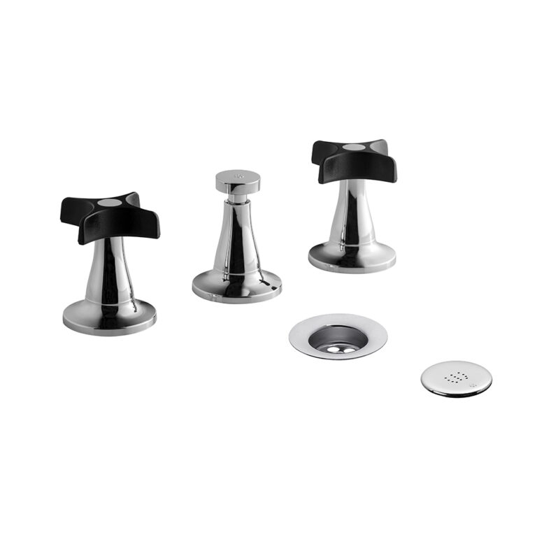 PETALO BIDET NEGRO/CROMO FV ( 0295/M3-NC )