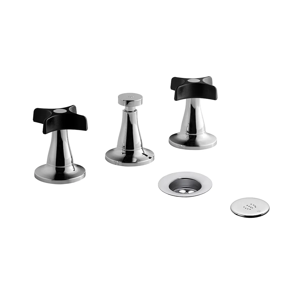 PETALO BIDET NEGRO/CROMO FV ( 0295/M3-NC )
