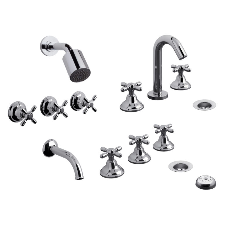 NEWPORT PLUS PACK (LAVATORIO, BIDET Y DUCHA C/TRANSF) FV CR