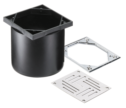 KIT REJILLA 12X12 110mm (PORTAMARCO) DURATOP X NEGRO