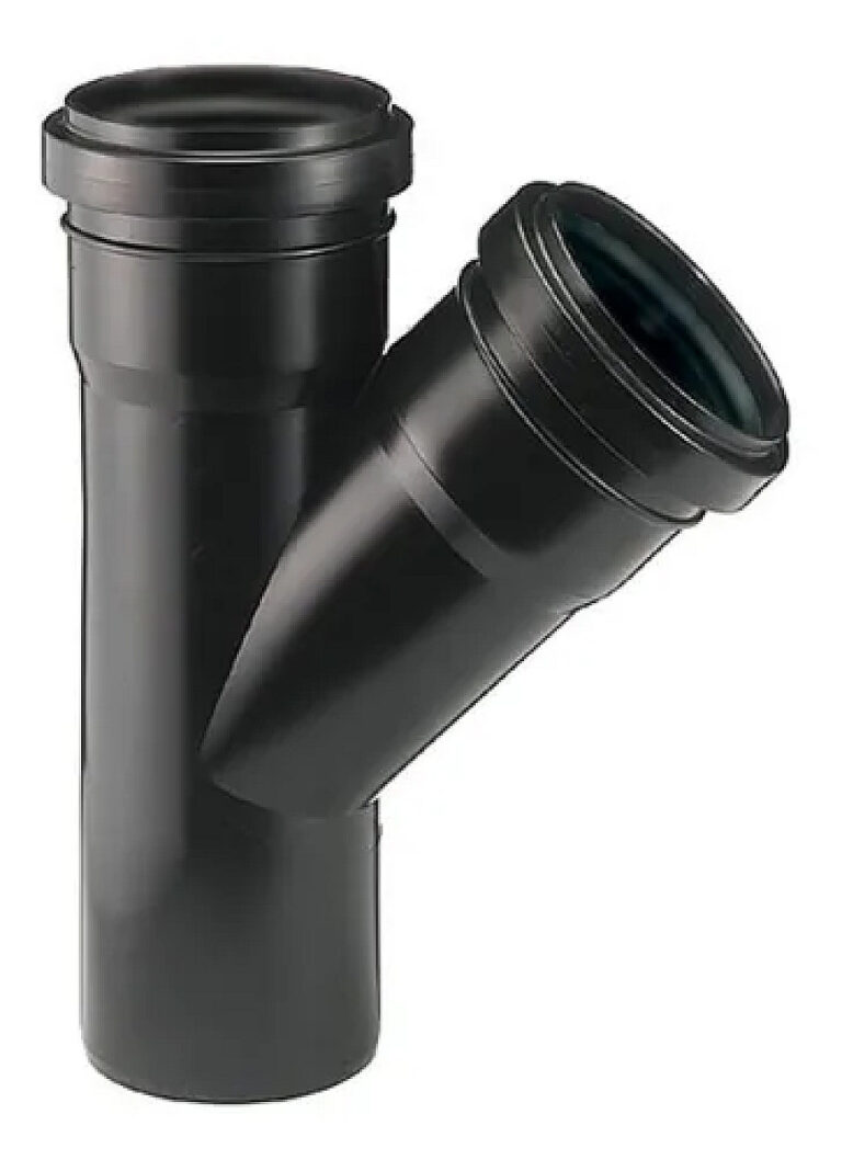 RAMAL SIMPLE 45* 200X200 DURATOP X NEGRO