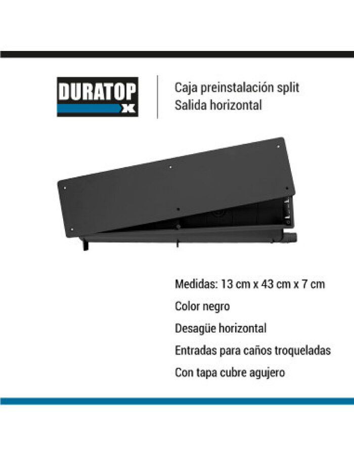 CAJA PREINSTALACION A. AC. SALIDA HORIZONTAL DURATOP