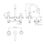 HUILEN LAVATORIO PICO CAÑO AQUALAF ( 12011 )