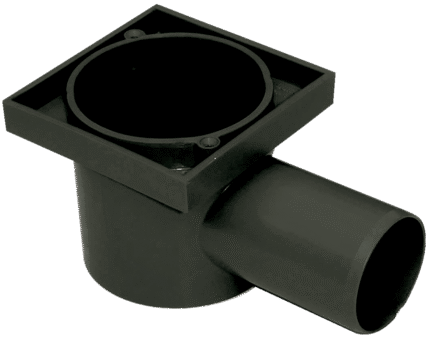 BOCA DESAGUE DUCHA C/SALIDA HORIZONTAL 40 X NEGRO