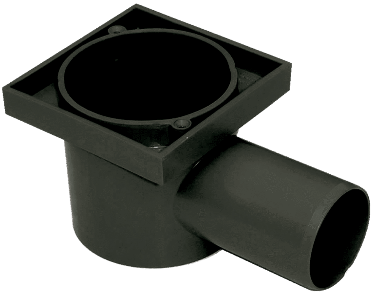 BOCA DESAGUE DUCHA C/SALIDA HORIZONTAL 40 X NEGRO