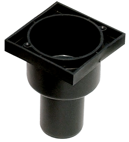 BOCA DESAGUE DUCHA VERTICAL C/SAL. 40 X NEGRO