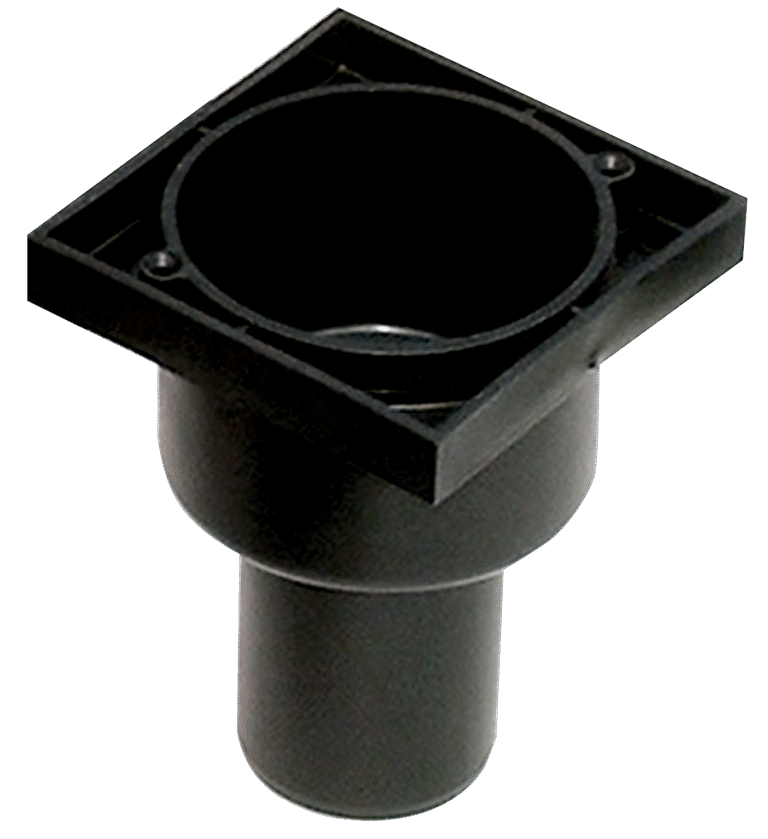 BOCA DESAGUE DUCHA VERTICAL C/SAL. 40 X NEGRO