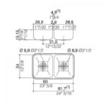 JOHNSON PIL. ACERO 304 DOBLE C28 59x34x15cm