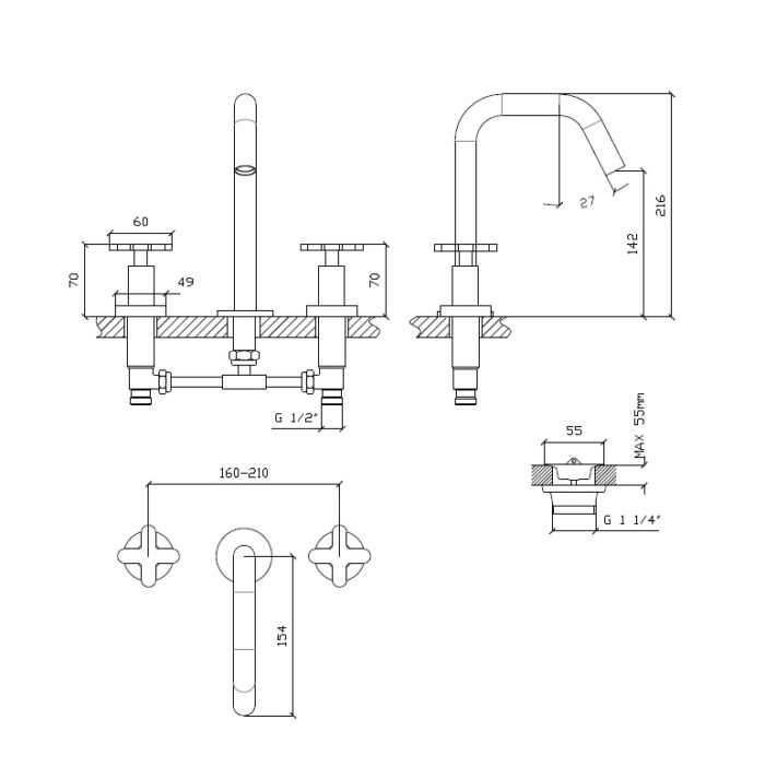MAILEN LAVATORIO C. CERAMICO AQUALAF ( 16010 )