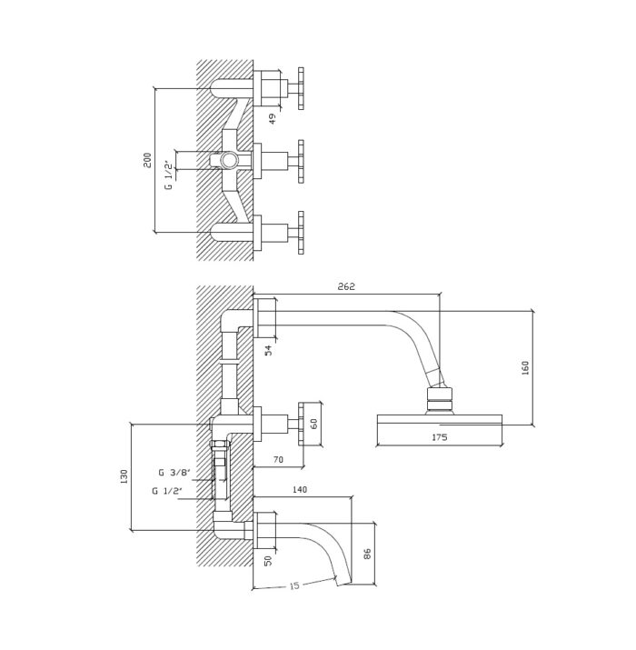 16030_B MAILEN DUCHA EMB. C/TRANSF. C. CERAMICO AQUALAF ( 16030 )