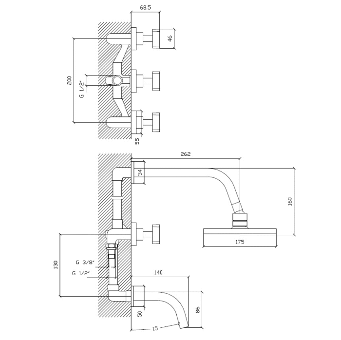 QUILLEN DUCHA EMB. C/TRANSF. C. CERAMICO AQUALAF ( 17030 )