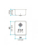 JOHNSON PIL. ACERO 304 SIMPLE QUADRA Q40 (40X34X17.5cm)