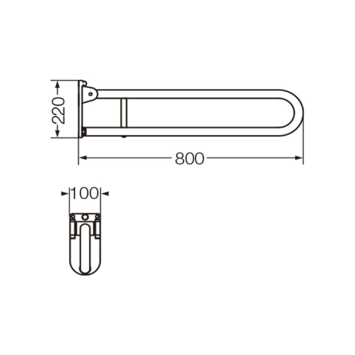 ESPACIO BARRAL 80cm. REBATIBLE FERRUM DISCAP. ( VTEB8)