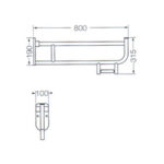 ESPACIO BARRAL 80cm. REBATIBLE c/portarollo DISCAP. ( VTEPA)