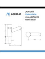 AQUAMATIC TEMPORIZADO LAVATORIO PICO BAJO AQUALAF ( 55001 )