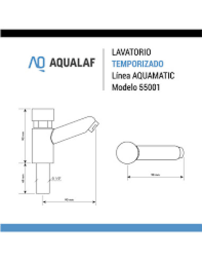 AQUAMATIC TEMPORIZADO LAVATORIO PICO BAJO AQUALAF ( 55001 )