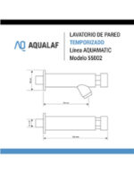 AQUAMATIC TEMPORIZADO LAVATORIO PARED AQUALAF ( 55002 )