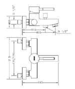 MONOCOMANDO DUCHA CROMO TAU GENEBRE (002 65100 18 45 66)