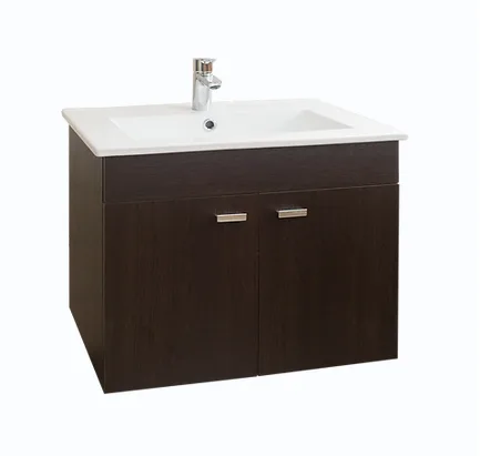 AMUBE NIZA VANITORY WENGUE COLGAR 62 x 40 x 48 cm 2 ptas. C/MESADA LOZA 1 AG. ( PARA ARMAR )