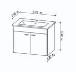 AMUBE NIZA VANITORY WENGUE COLGAR 62 x 40 x 48 cm 2 ptas. C/MESADA LOZA 1 AG. ( PARA ARMAR ) AMUBE NIZA VANITORY WENGUE COLGAR 62 x 40 x 48 cm 2 ptas. C/MESADA LOZA 1 AG. ( PARA ARMAR )