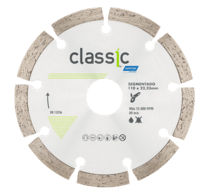 DISCO DIAMANTADO SEGMENTADO CLASSIC 110x22.23 NORTON SG ( CONCRETO/LADRILLOS/TEJAS ) DISCO DIAMANTADO SEGMENTADO CLASSIC 110x22.23 NORTON SG ( CONCRETO/LADRILLOS/TEJAS )