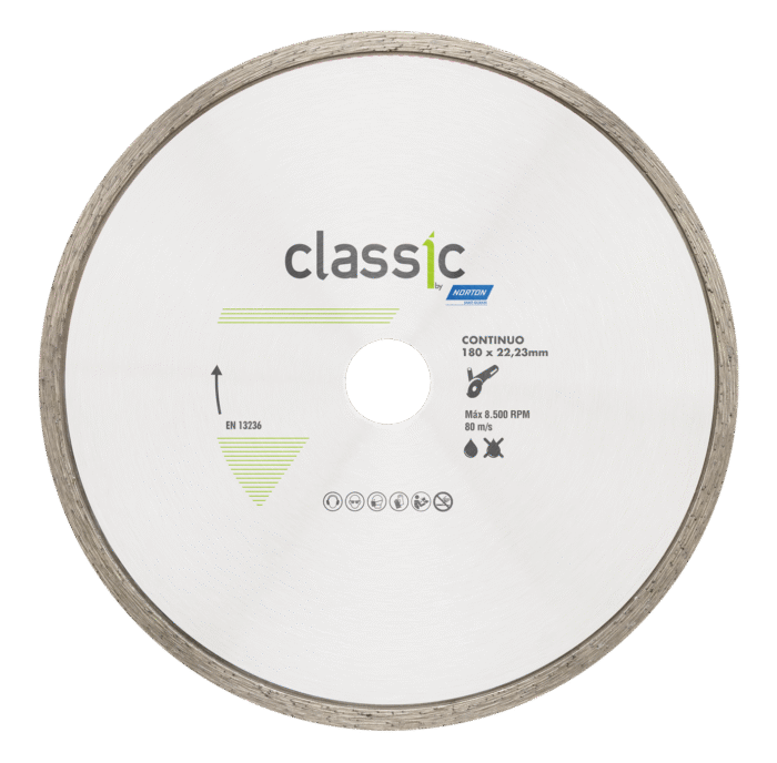 DISCO DIAMANTADO CONTINUO CLASSIC 180x22.23 NORTON SG ( CERAMICOS/PORCELANATOS )