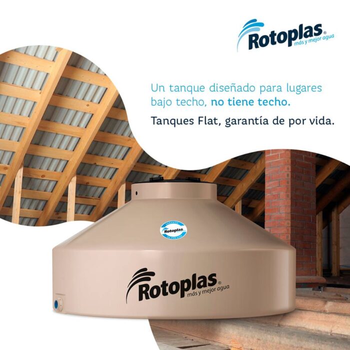 TANQUE ROTOPLAS FLAT MULTICAPA 500 LTS