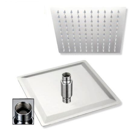 DUCHON CUADRADO 8" CROMO MOZART ( 8994 )