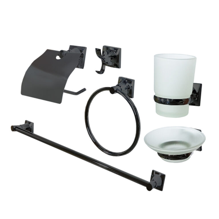 KIT ACCESORIOS 6 PIEZAS NEGRO MOZART ( 9318 )