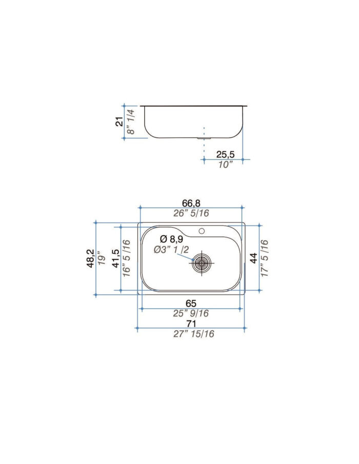 JOHNSON PILETA BACHA LUXOR SI71 A Compact (71 x 48.2 x 21)