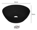 Bacha De Apoyar Redonda 31Cm Nahuel Negra Daccord