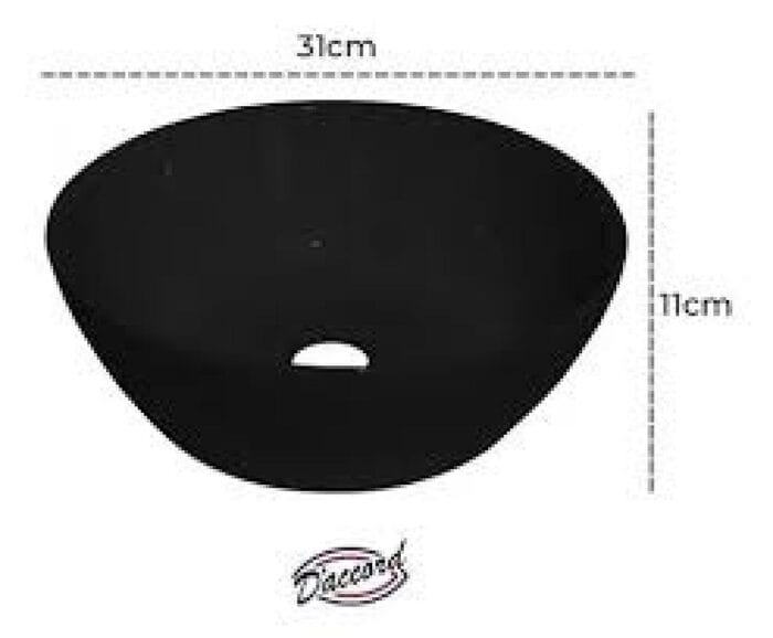 Bacha De Apoyar Redonda 31Cm Nahuel Negra Daccord