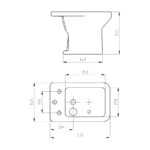 Limay Bidet 3 Agujeros Ferrum ( Bcm3-B )