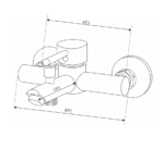 CD ROMA CROMO MONOCOMANDO DUCHA EXT. C/TRANSF. Y DUCHADOR ( CJM6048-1 )