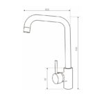 CD ROMA INOX MONOCOMANDO COCINA PICO ALTO RECTO ( CJMSS18015 )