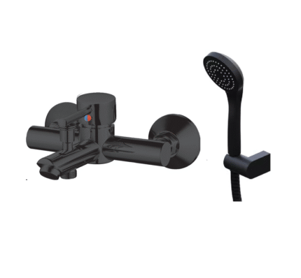 CD ROMA NERO MONOCOMANDO DUCHA EXTERIOR C/TRANSF. Y DUCHADOR ( CJMSS180521NE )