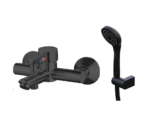 CD ROMA NERO MONOCOMANDO DUCHA EXTERIOR C/TRANSF. Y DUCHADOR ( CJMSS180521NE )