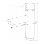 CD ROMA NERO MONOCOMANDO LAVATORIO ( CJMSS18054NE )