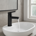 CD ROMA NERO MONOCOMANDO LAVATORIO ( CJMSS18054NE )