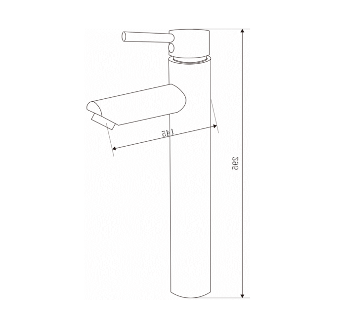 CJMSS18055NE_B CD ROMA NERO MONOCOMANDO LAVATORIO ALTO ( CJMSS18055NE )