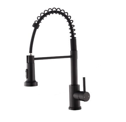 CD CALABRIA NERO MONOCOMANDO COCINA PICO EXTRAIBLE AC. INOX. ( CJMSS80110BNE )