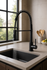 CD CALABRIA NERO MONOCOMANDO COCINA PICO EXTRAIBLE AC. INOX. ( CJMSS80110BNE )